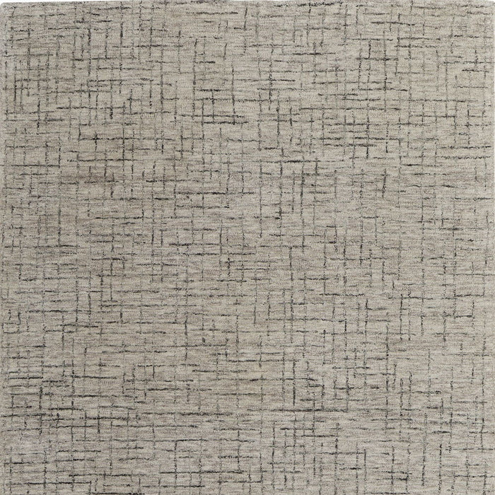 9' X 12' Wool Hand Tufted Distressed Area Rug - Ivory And Gray