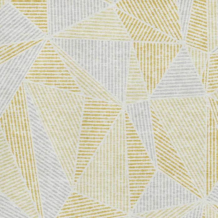 10' X 14' Geometric Washable Area Rug With UV Protection (651953) - Gold / Gray