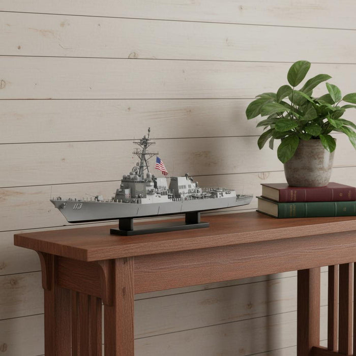 Hand Painted Model Boat (624267) - Gray