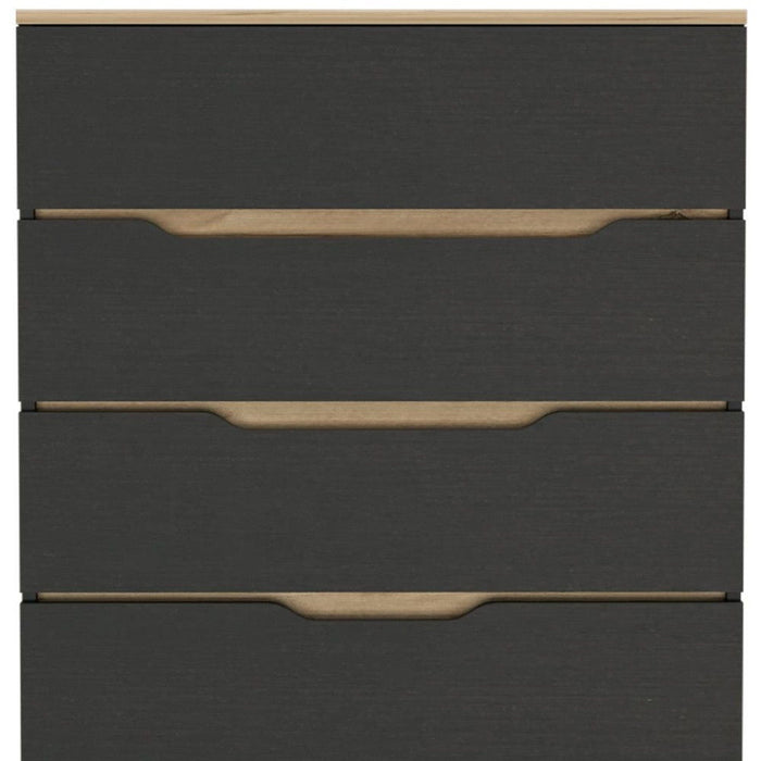 Four Drawer Dresser - Natural And Black