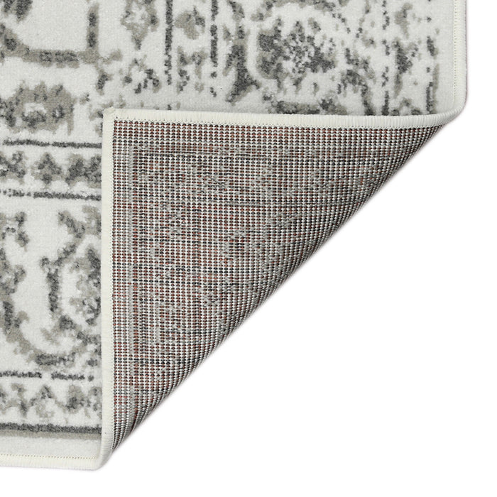 10' x 14' Gray Floral Power Loom Area Rug - Gray And Light