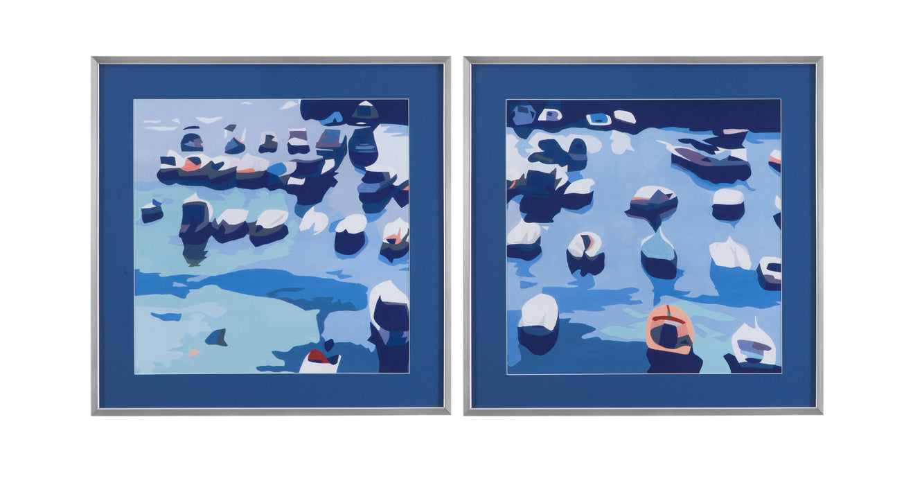 Port - Framed Print (Set of 2) - Blue