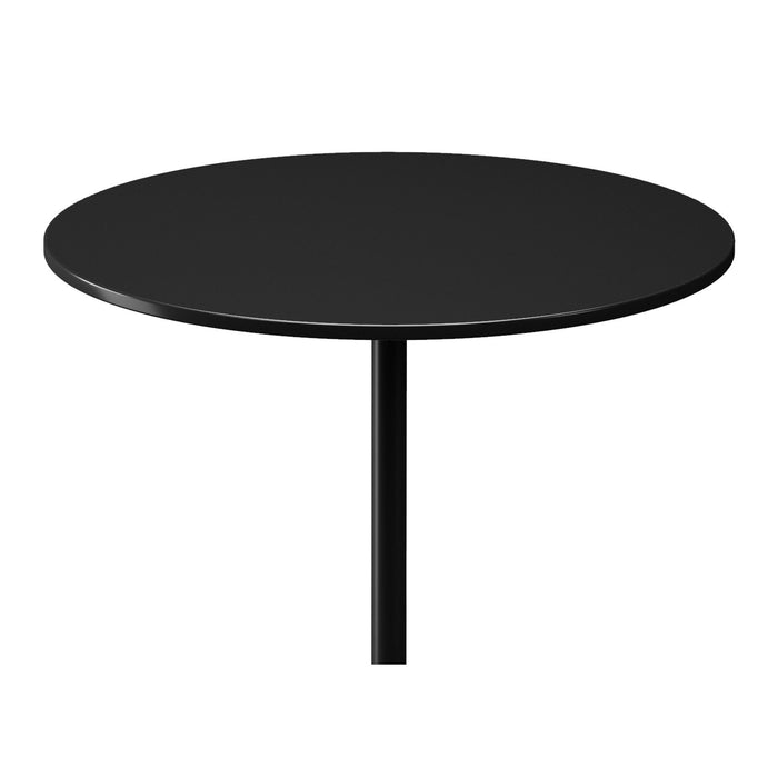 Steel And Marble Round End Table - Black