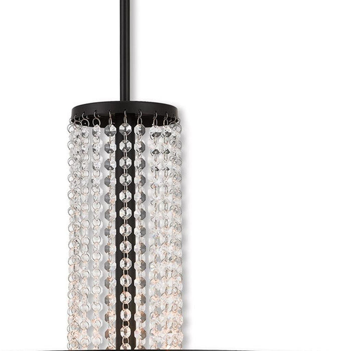 25'' Five Light Dimmable Chandelier With Shades - Bronze