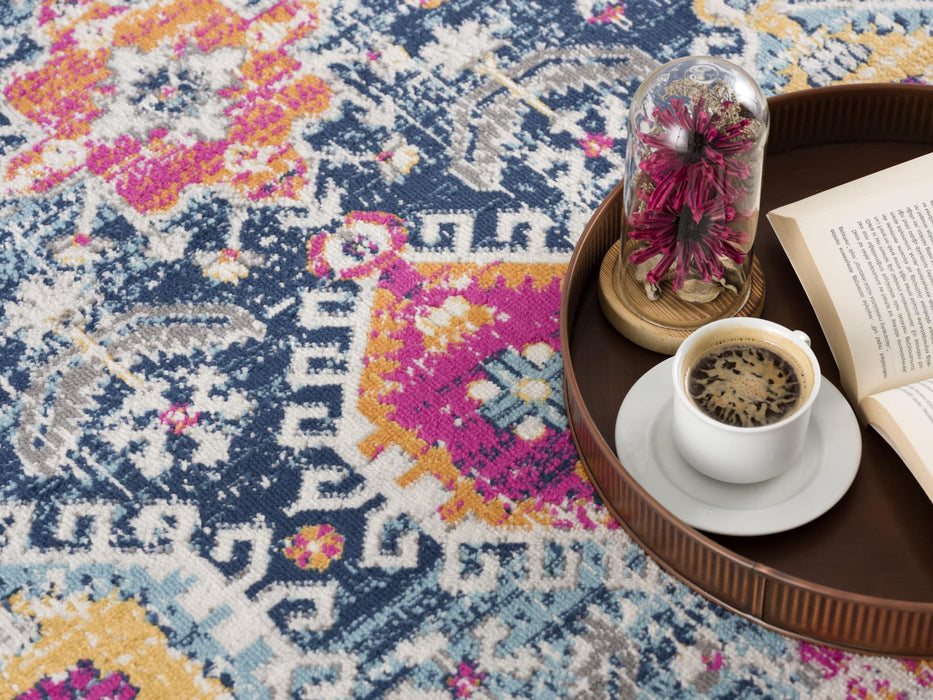 16' Southwestern Runner Rug (610189) - Blue / Beige
