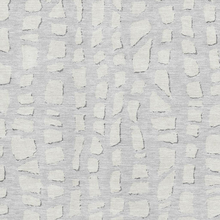 8' X 10' Cobblestone Washable Area Rug With UV Protection - Silver And Ivory