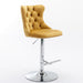 Set of 2 Giga modern upholstered swivel barstools with tufted backs, adjustable height 25-33", ideal for kitchen islands and home pubs.