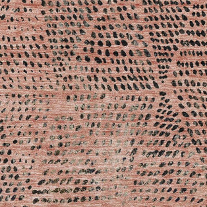 10' X 14' Diamond Washable Area Rug With UV Protection (650608) - Salmon / Charcoal