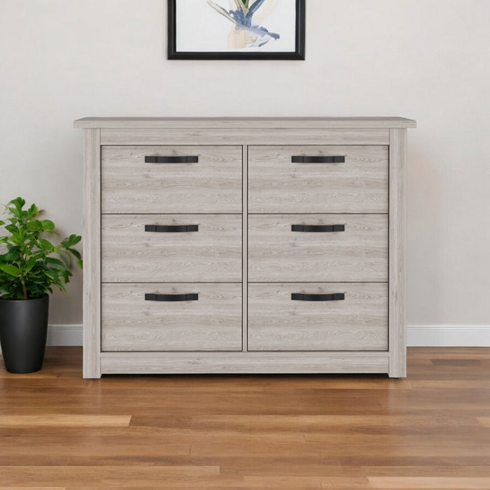 Six Drawer Dresser - Oak
