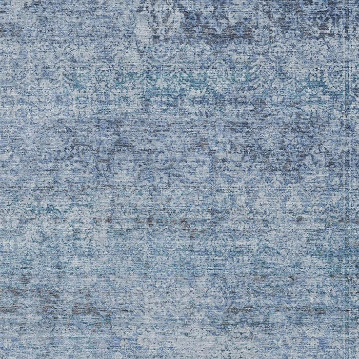 10' X 14' Abstract Washable Area Rug With UV Protection (717929) - Blue / Denim Blue