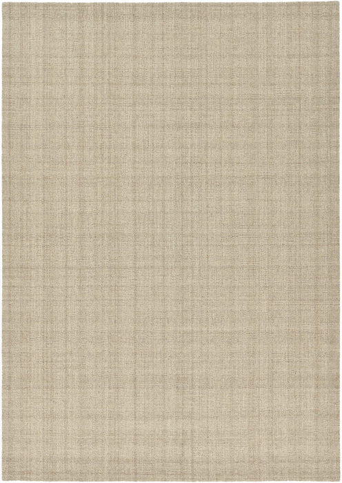 8' X 10' Wool Plaid Hand Tufted Area Rug - Champagne And Brown
