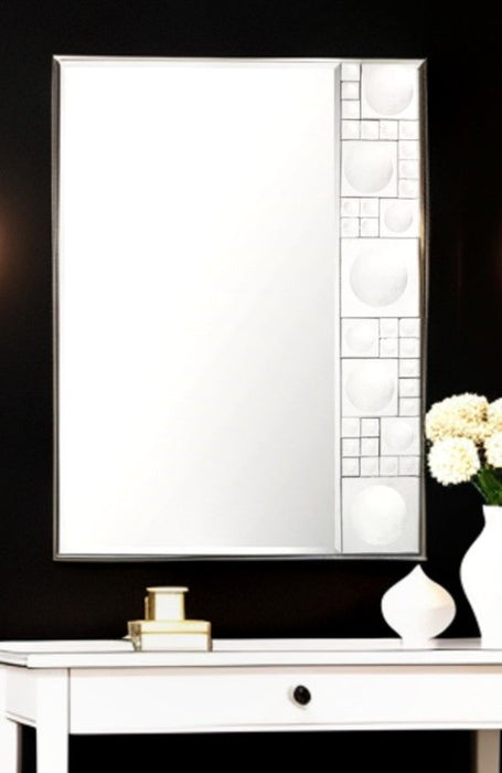 38" Glass Framed Accent Mirror - Clear