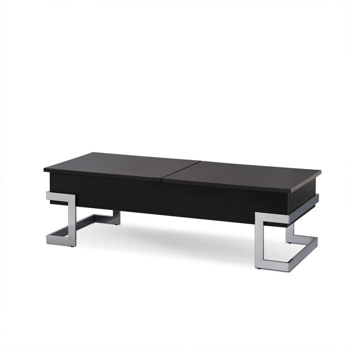Iron Lift Top Coffee Table - Black And Silver