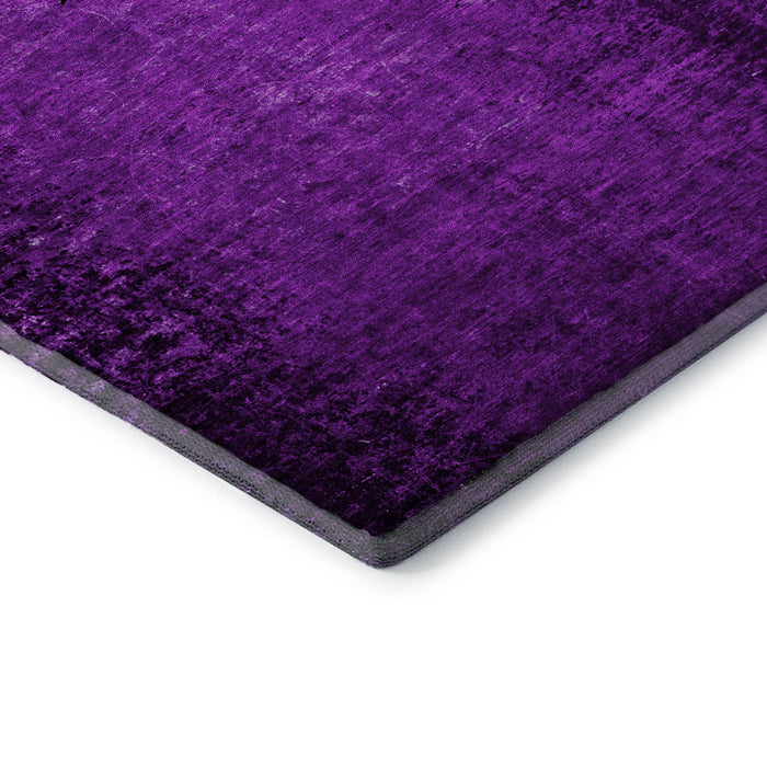 10' X 14' Abstract Washable Area Rug With UV Protection (648832) - Purple / Gray