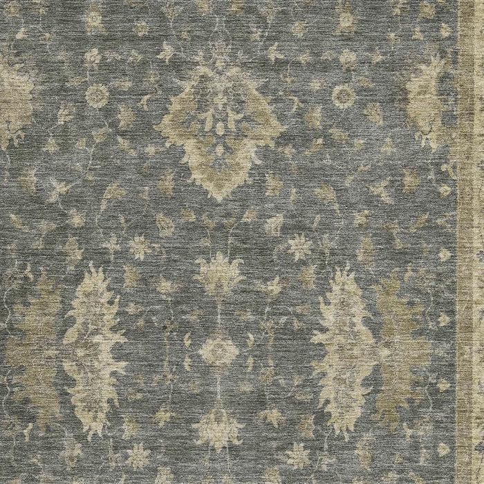 10' X 14' Oriental Washable Area Rug With UV Protection (699728) - Gray / Beige