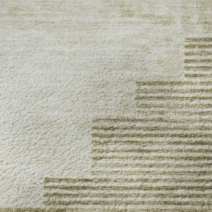 10' X 14' Geometric Washable Area Rug With UV Protection (704915) - Beige / Ivory