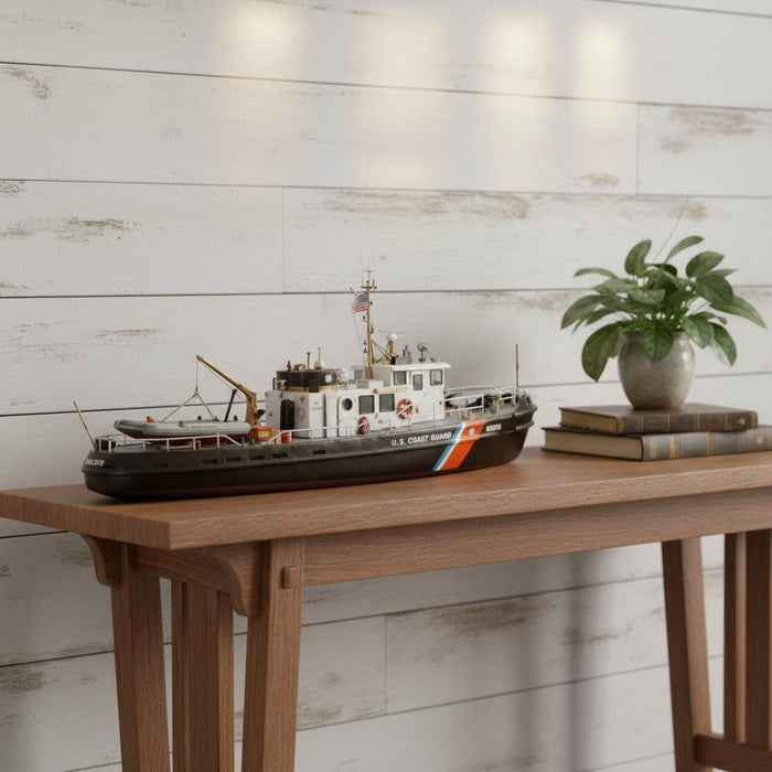 Hand Painted Model Boat (624546) - Black / White