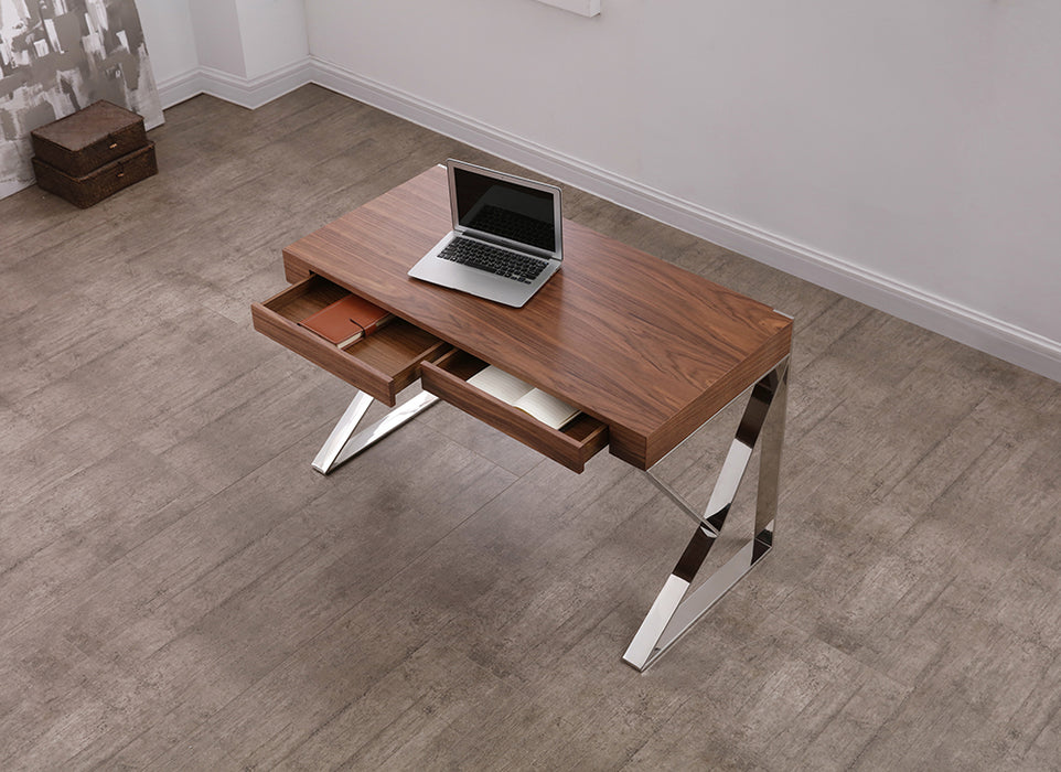 J & M Furniture CE Noho Desk in Walnut