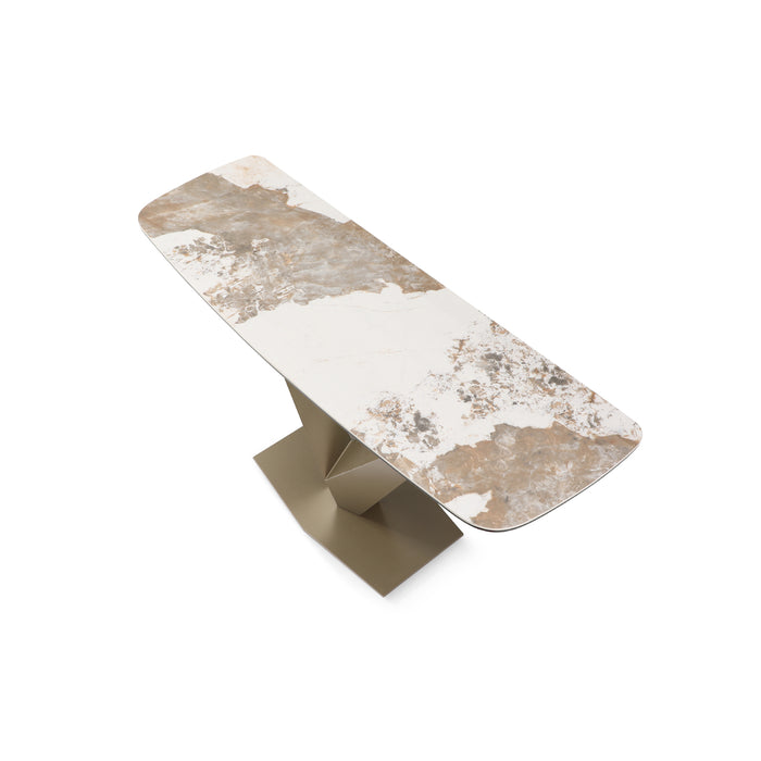 J & M Furniture MC Pandora Console in Carrara