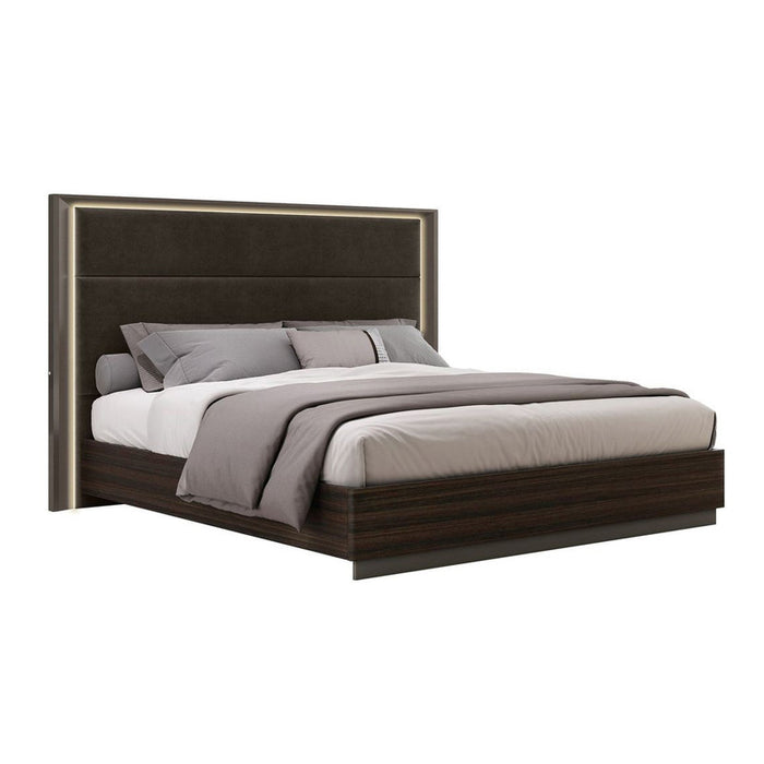 J & M Furniture Strato King Bed - Black Oak