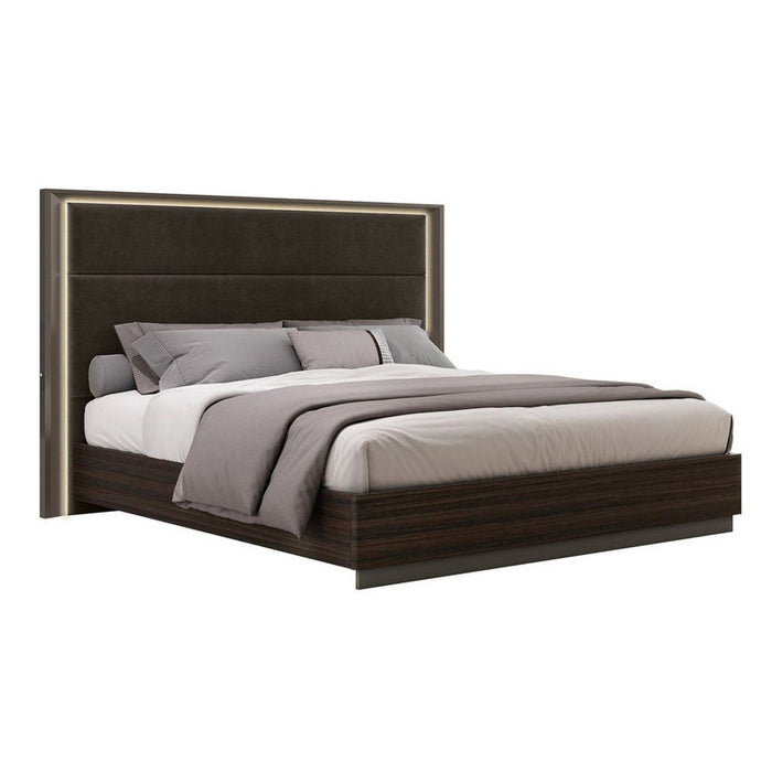 J & M Furniture Strato Queen Bed - Black Oak