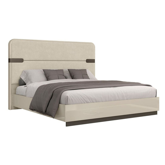 J & M Furniture Paramount Queen Bed - Beige/Brown