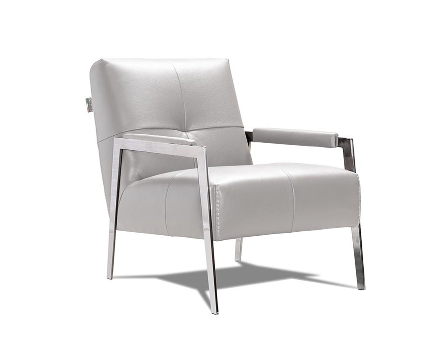 J & M Furniture I765 Arm Chair in Light Grey