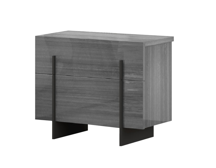 J & M Furniture Blade Premium Night Stand in Moon Grey