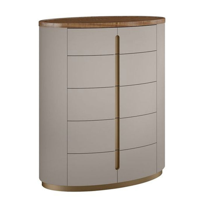 J & M Furniture Ambra Chest - Walnut/Light Grey