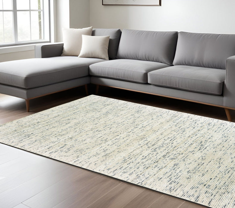 10' X 13' Hand Tufted Area Rug - Ivory And Stone