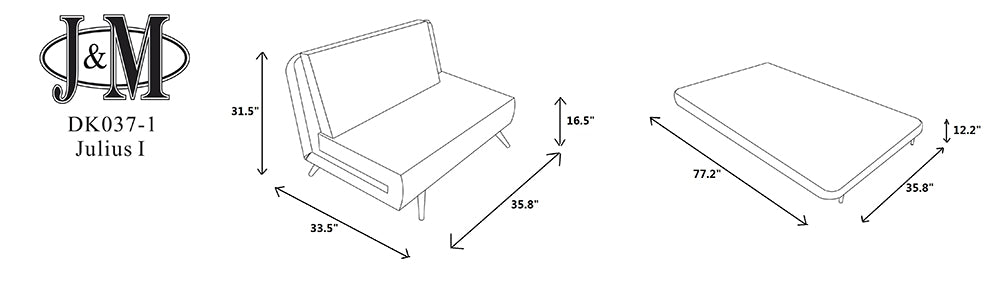 J & M Furniture Julius Single Sofa Bed
