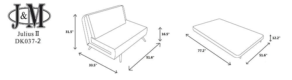 J & M Furniture Julius Double Sofa Bed