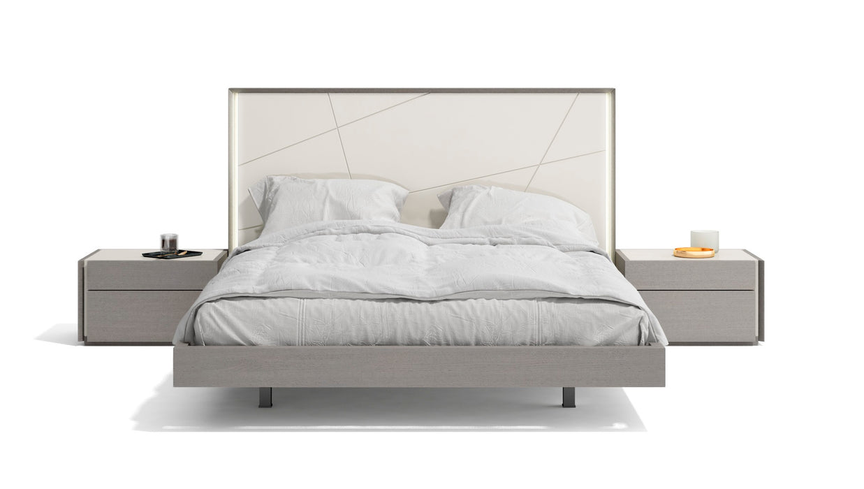 J & M Furniture Sintra King Bed in Grey