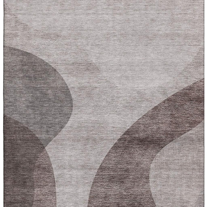 10' X 14' Geometric Washable Area Rug With UV Protection (654844) - Coffee / Taupe