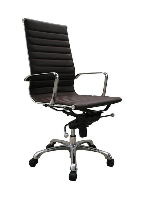 J & M Furniture Comfy High Back Brown Office Chair