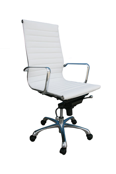 J & M Furniture Comfy High Back White Office Chair