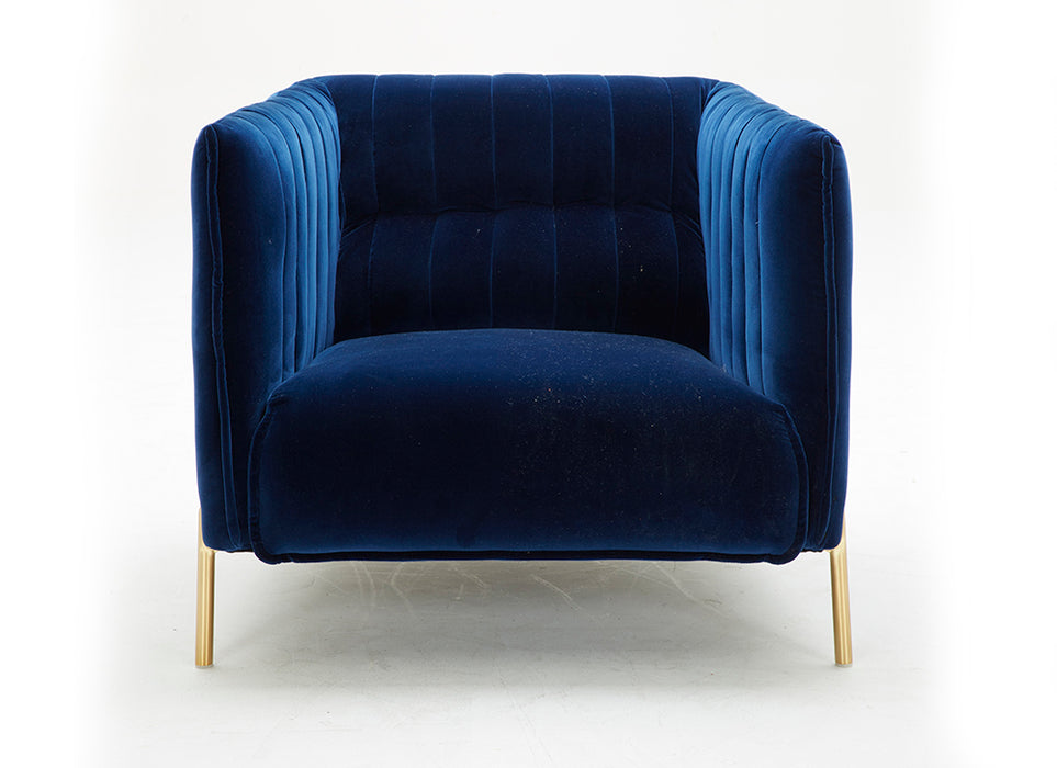 J & M Furniture Deco Chair in Blue