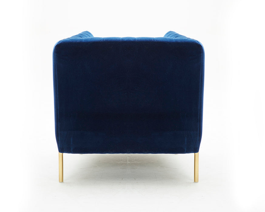 J & M Furniture Deco Chair in Blue