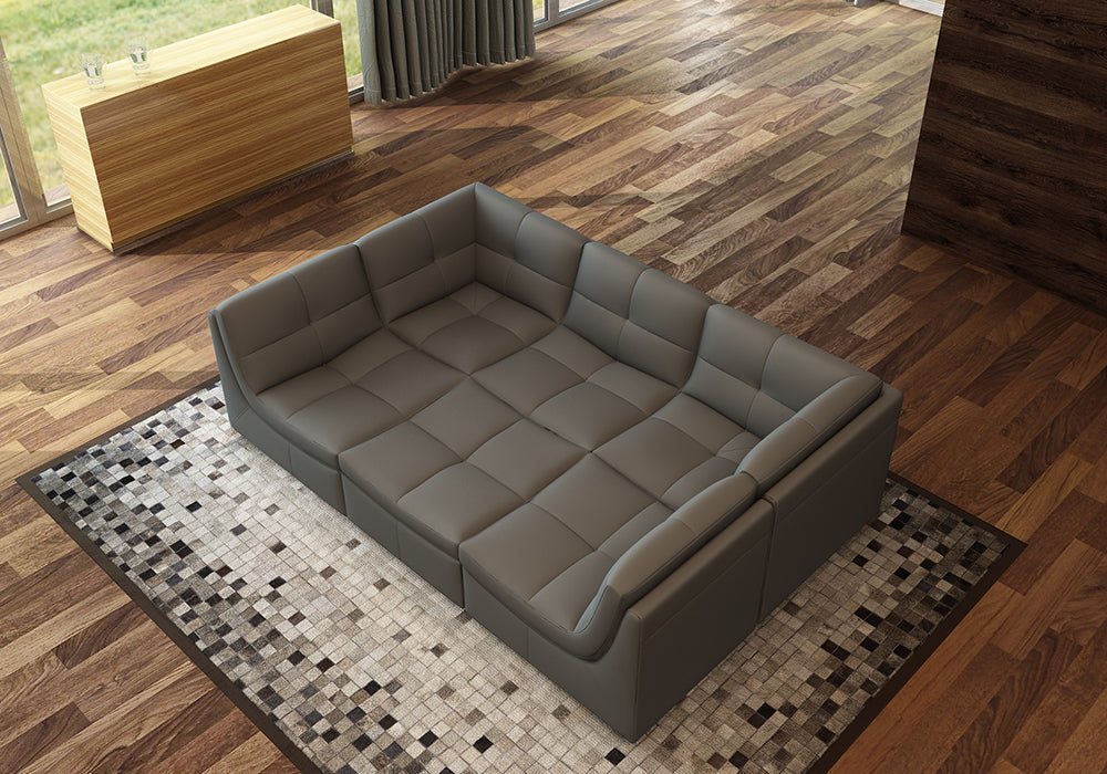 J & M Furniture Lego 6 Pc Set in Grey