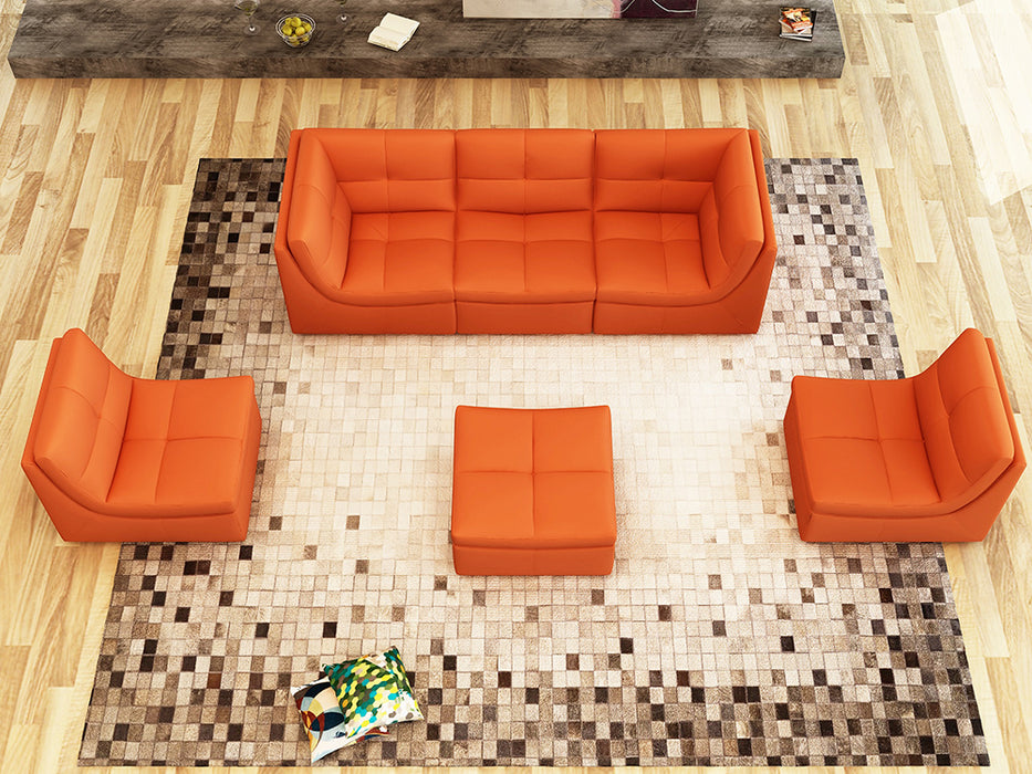 J & M Furniture Lego 6 Pc Set in Pumpkin