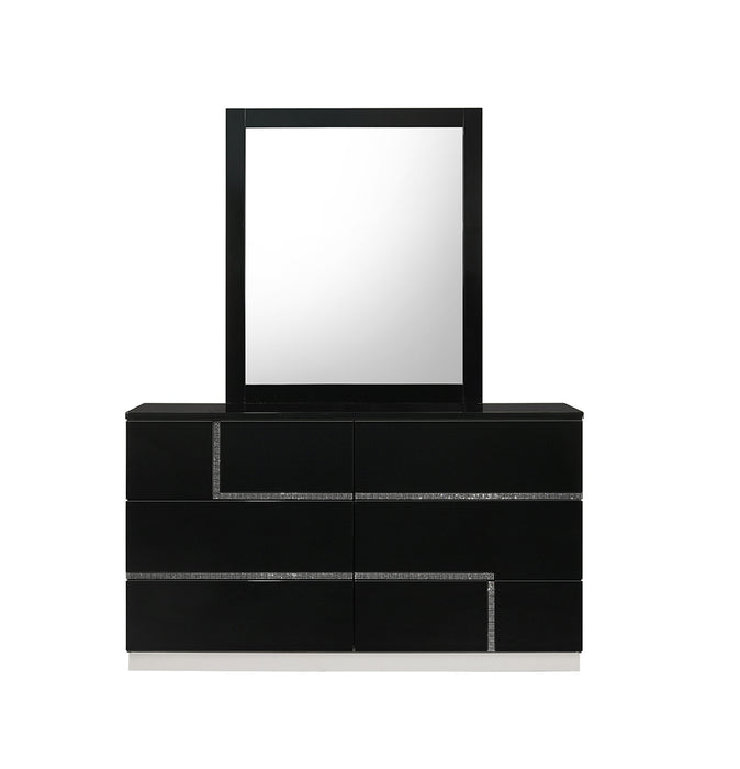 J & M Furniture Lucca Dresser & Mirror