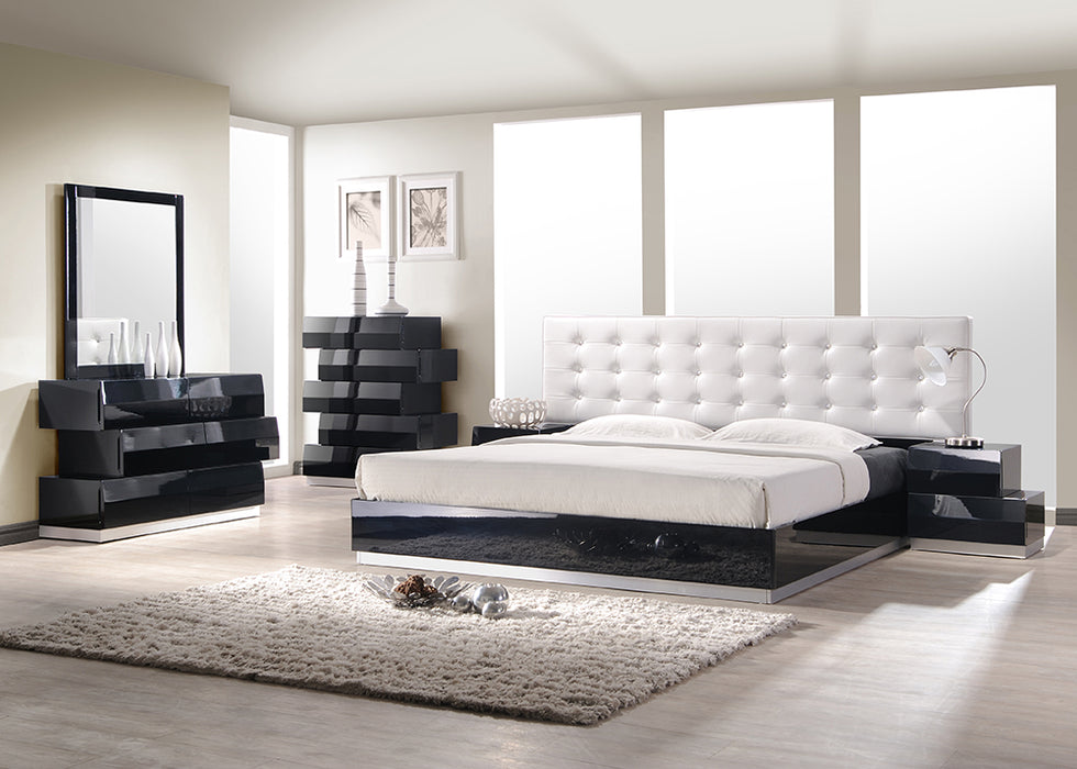J & M Furniture Milan Queen Size Bed in Black