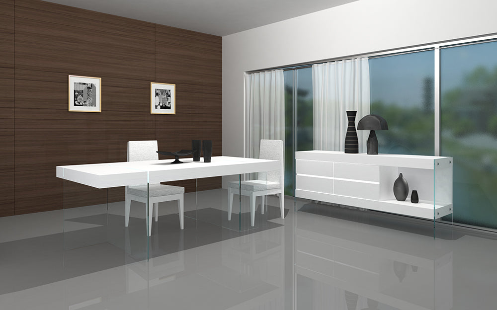 J & M Furniture Cloud Modern Dining in High Gloss