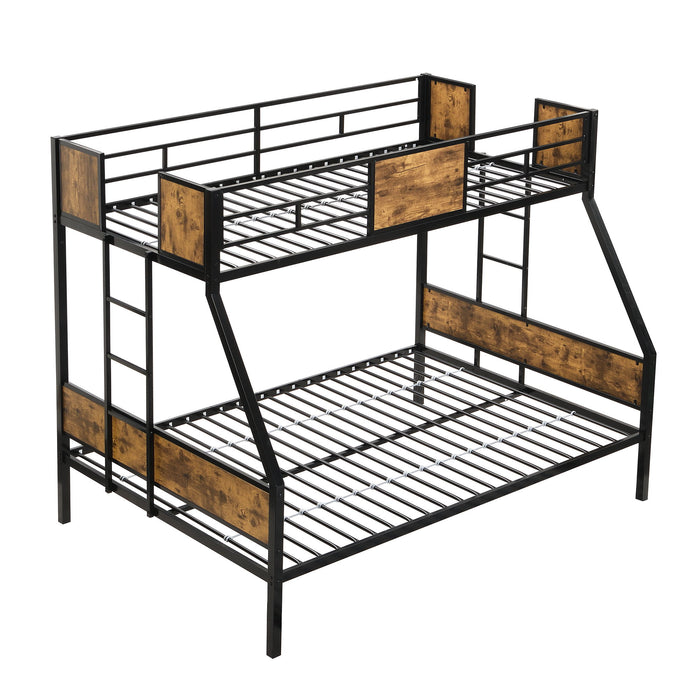 Giga modern metal bunk bed with dual side ladder and sleek metal design, featuring sturdy construction and space-saving style.