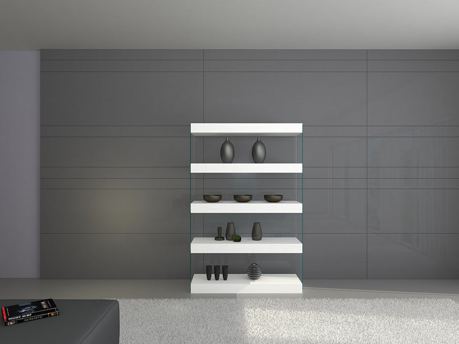 J & M Furniture Cloud Curio Unit in High Gloss