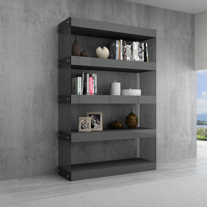 J & M Furniture Cloud Curio Unit in Grey High Gloss