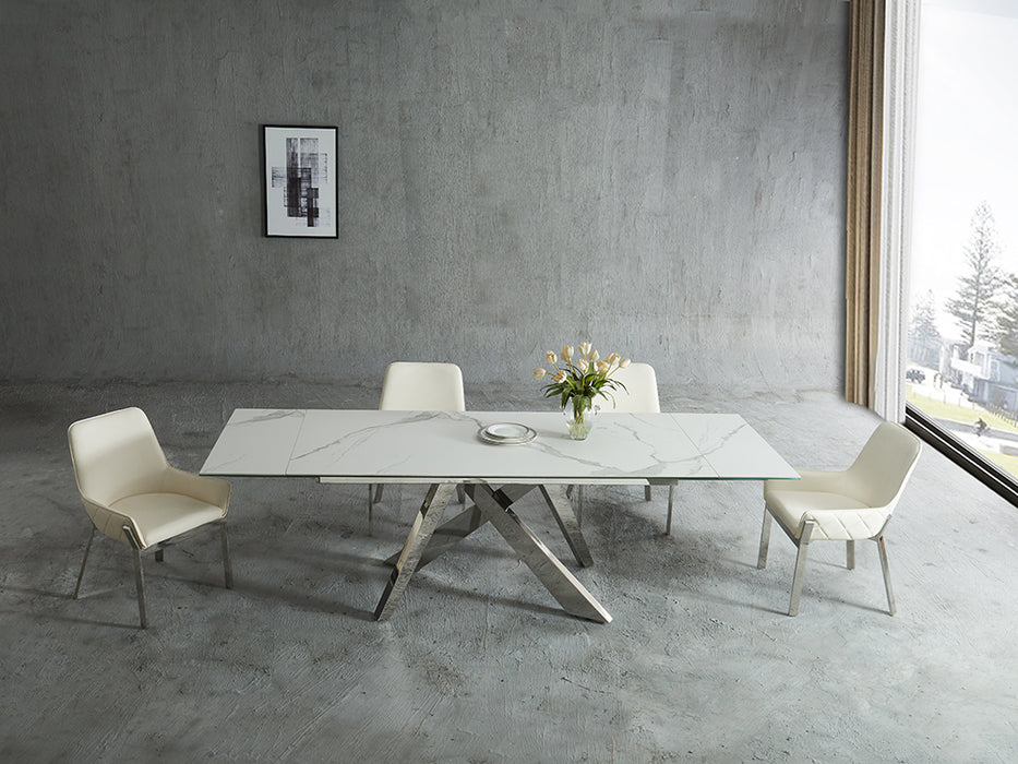 J & M Furniture MC Carrara Extension Table