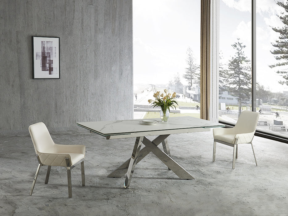 J & M Furniture MC Carrara Extension Table
