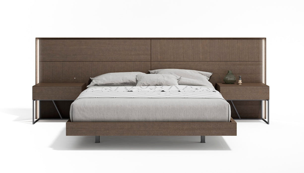 J & M Furniture Almada King Bed in Ash