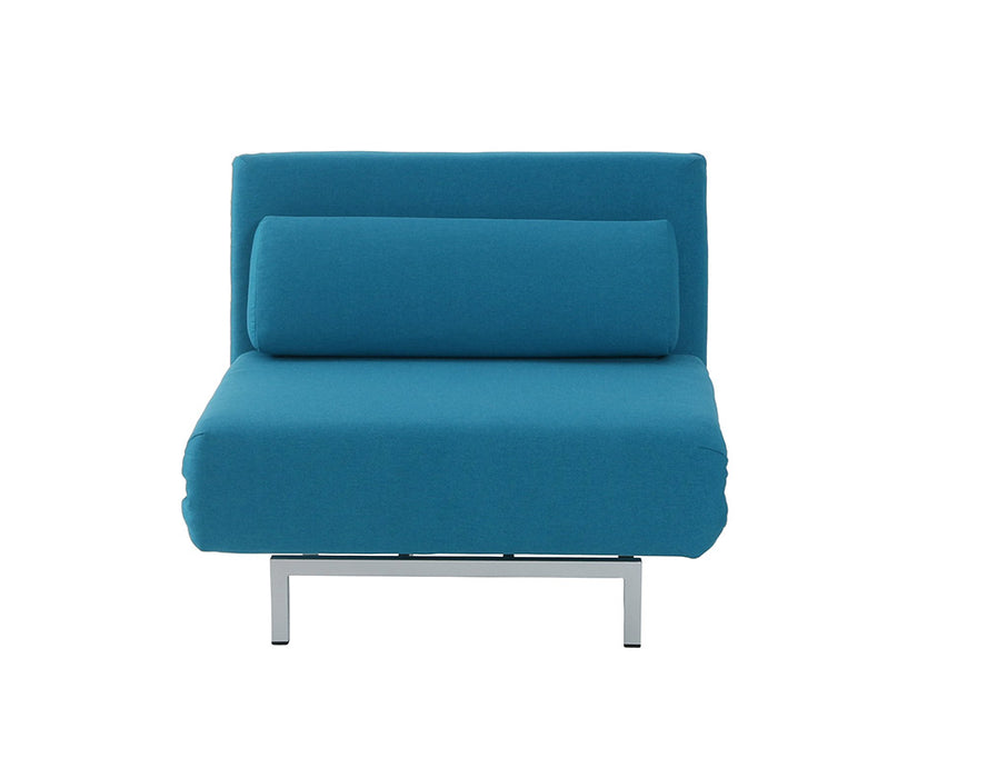 J & M Furniture Premium Chair Bed LK06-1 in Teal Fabric